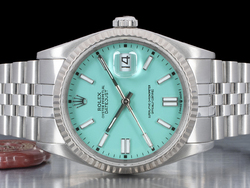 Rolex Datejust 36 Tiffany Turchese Custom Jubilee 16234 Blue Hawaiian - Double Dial